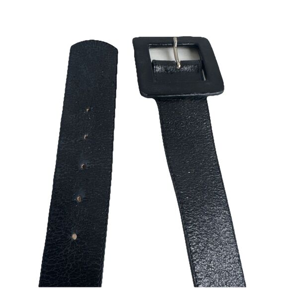 Leatherock Women’s Wide Black Genuine Leather Belt Black Buckle Size L34 M main image 9